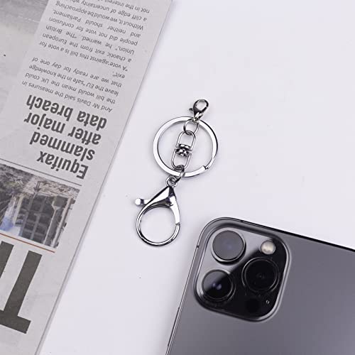 20sets Lobster Claw Clasps Hook with Flat Split Keychain Ring with Swivel Trigger Clip with Little Lobster Clasp for DIY Craft Jewelry Making Silver by ZoloAJay - Image 8