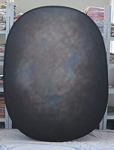 Kate 5X6.5Ft(1.5X2M) Dark Grey Collapsible Backdrop Texture Folding Double Sided Pop Up Backdrops For Photoshoot, Home Video Conference #TOP6