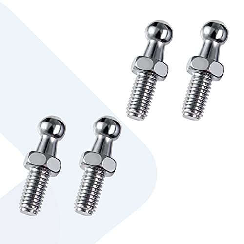 4Pcs 10Mm Ball Studs Screws, M8 Ball Screws For Gas Struts Lift Support Fitting #TOP3