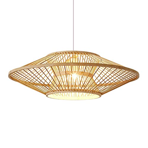 Lámpara De Araña De Bambú Minimalista Moderna Ratán E27 Lámpara Colgante Lámpara De Decoración Lámpara De Mimbre Con Accesorios Lámpara Colgante Industrial Retro Lámpara De Restaurante Luces Colgantes Cover