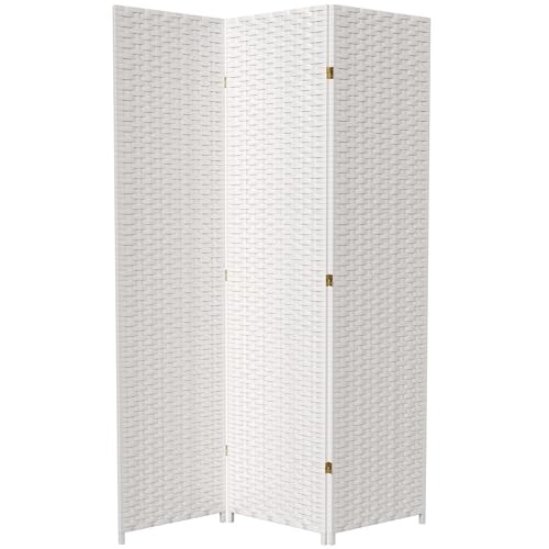 Red Lantern 7 ft. Tall Woven Fiber Room Divider -