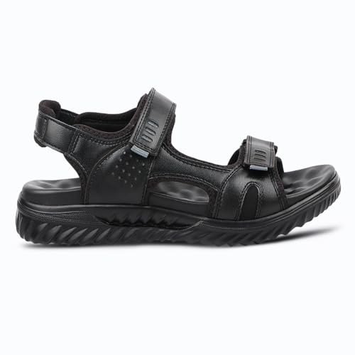 Image of Medifeet Men's Sport Sandals, Adjustable Straps, Comfort Platform Sole (BLACK, UK Footwear Size System, Adult, Men, Numeric, Medium, 7)
