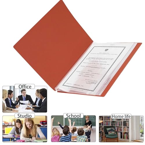 Image of TULMAN 10 Pockets Bound A3 Size Presentation Display Book Portfolio File Binders with Plastic Clear Sleeves Document Organizer for Music Sheets Artwork Drawing for School Office - (Color May Vary)