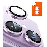 TORRAS For iPhone 17 カメラ保護 iPhone 用 保護カバー【澄んだ日常を鮮明のままに】米軍MIL規格 宇宙航空材料 フィルム アンチグレア 曇り防止 黒縁取り 1セット カメラカバー レンズカバー ラベンダー LensGuard