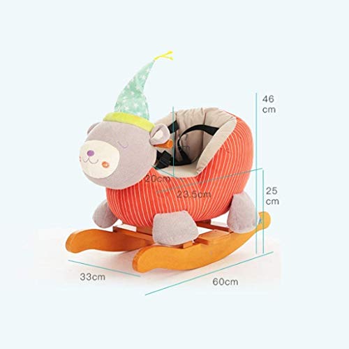 ZHANGYUEFEIFZ Schaukelpferd Plüsch Schaukeltier Pferd Rocking Horse Baby Trojaner Spielzeug Geschenk Kinder Musikstuhl… – Bild 5