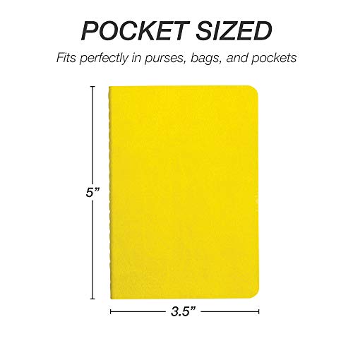 Image of Samsill 12 Pack Soft Cover Mini Journals 3.5 inch x 5 inch Gift Set, Assorted Rainbow color and Has 32 Sheets, 64 color Lined Pages with A White Magnetic Storage Box (22333)