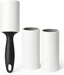 Tira Pelos Rolo Adesivo 3 em 1 – (2 Refis) – Remove Pelos de Roupas, Sofás e Carros – Alta Aderência, Cabo Resistente, Ideal para Remoção de Pêlos de Gato e Cachorros