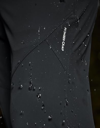 Pioneer Camp Herren Wanderhose Trekkinghose Outdoorhose Stretch Schnell Trocknend Atmungsaktiv Leicht Arbeitshosen Herren Für Camping Klettern Reisen(Black;XL)