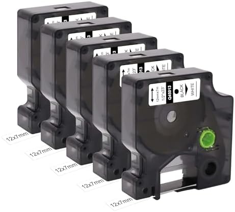 Cassette Ruban Compatible DYMO D1 – 12 Mm – Noir Sur Argent – Pour Labelmanager – Neuve