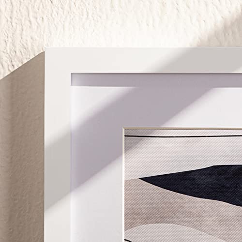 Eletecpro 9X12 Picture Frame Set Of 4 Made Of Solid Wood And Strong Durable Glass, Display 6X8 And 8X10 Photoes With Mat Or 9X12 Without Mat, Wall And Tabletop Decor, Gallery Wall Art, White #TOP7