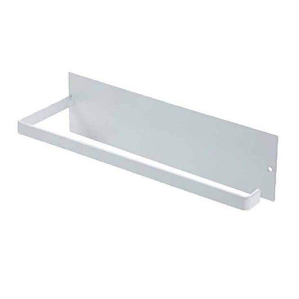 Soporte para papel autoadhesivo blanco que organiza tu cocina sin taladrar la pared