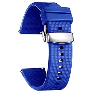 BINLUN Silicone Watch Bands Quick Release Rubber Sport Watch Straps 18mm 19mm 20mm 21mm 22mm 24mm Smartwatch Bands Replacement for Men and Women (White/Red/Black/Blue/Orange/Grey/Brown/Green)