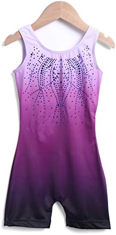 Zaclotre Kid Girls Gymnastic Leotard Sparkly Shiny Diamond Ballet Dance One Piece Outfit