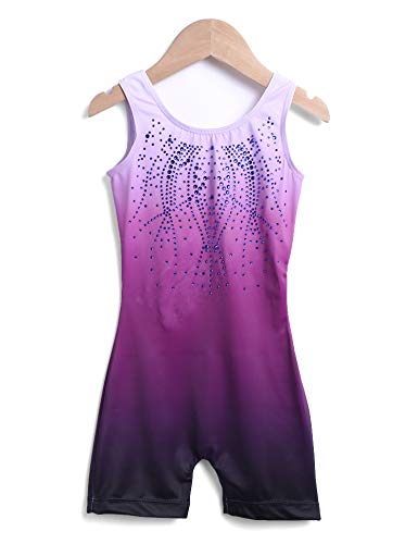 Zaclotre Kid Girls Gymnastic Leotard Sparkly Shiny Diamond Ballet Dance One Piece Outfit - Thumbnail 3