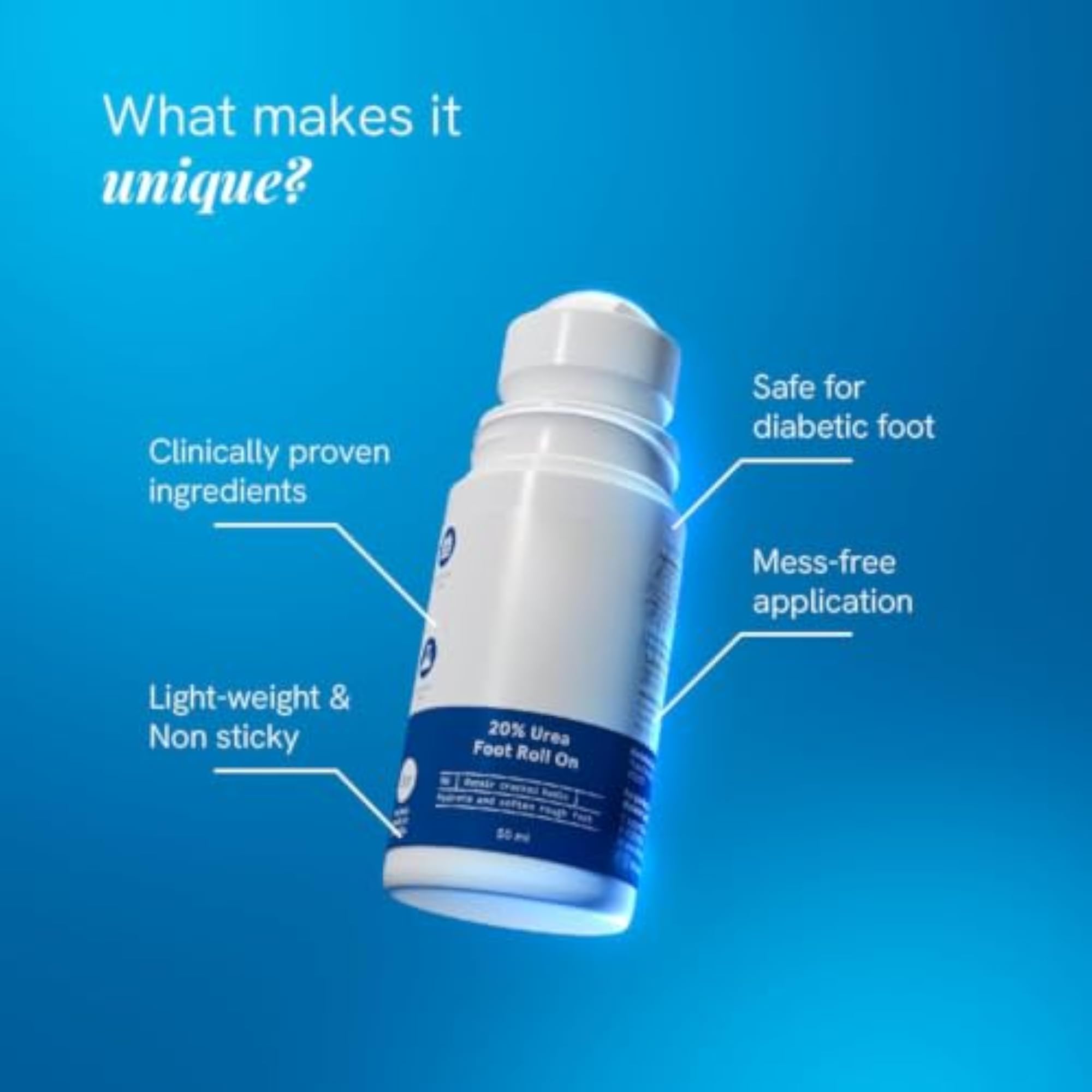 20% Urea Foot Cream Roll On, Dry & Cracked Heel Repair