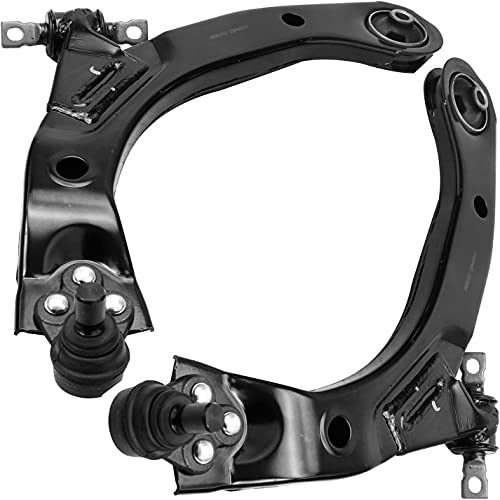 Image of Detroit Axle - 6pc Front End Control Arms Kit for Chevy Cobalt HHR Pontiac G5 Pursuit Saturn Ion 2 Lower Control Arms w /Ball Joints 4 Inner & Outer Tie Rod End Links Replacement - See Fitment
