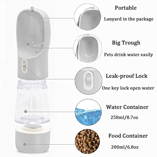 MAOCG Dog Water Bottle for Walking, Multifunctional and Portable Dog Travel Water Dispenser with Food Container… - Image 3