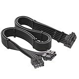 12VHPWR 90 Degree Adapter for Corsair: PCIE 5.0 16AWG 600W 12VHPWR Adapter Dual 8 Pin PCIe to 16 Pin 12+4 Pin for RTX 4090 4080 3090TI 4070Ti Graphics Card GPU, ONLY for Corsair Power Supply (Type A)