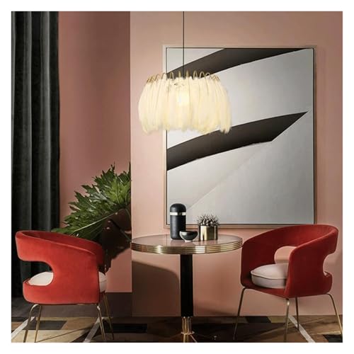 Lampe suspendue moderne plumes tissées LED E27 salle à manger - 3