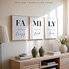 Family Quote Set of 3 Unframed Prints, Home Wall Art Decor, Family Art Poster, A Little Bit of Crazy, Loud, a Whole Lot of Love Quote (A4) #4