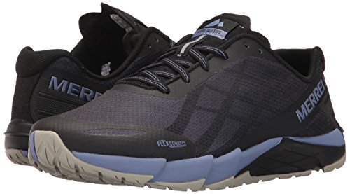Merrell Women's Bare Access Flex Trail Runner, Black/Metallic Lilac, 9.5 M US