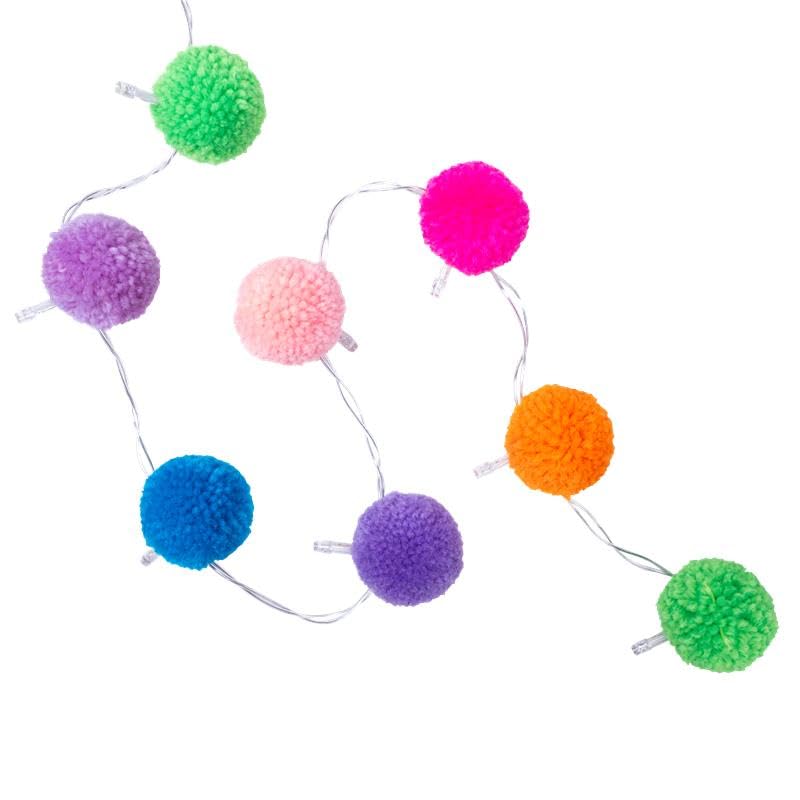 pompompearlページ Amazon.com: Pom Pom String Lights – 30 LED Fairy Lights with 29