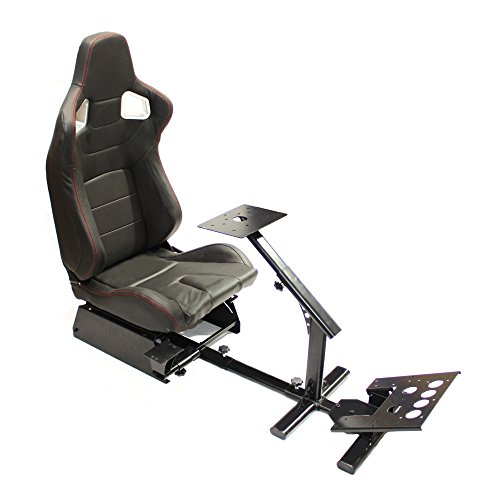 MODAUTO Estructura para Videojuego, Estructura Simulador de Conducción con Asiento SemiBaquet Ajustable,...
