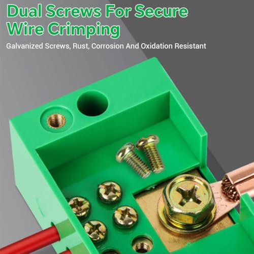 Image of Serplex Terminal Block 2 Inlet 12 Outlet Metering Box Junction Power Distribution Terminal Block Distribution Junction Box 660V 30A 40A Unipolar Terminals Box for Electrical Wiring in RV /Boat /Home