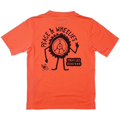 Troy Lee Designs Camiseta de manga curta Youth Skyline Ride; P&W Melon LG