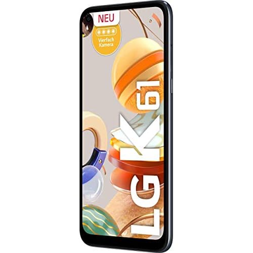 LG K61 Smartphone 128 GB (16,59 cm (6,53 Zoll) FHD+ Display, Premium 4-Fach-Kamera, MIL-STD-810G, DTS:X 3D Surround Sound) Titan