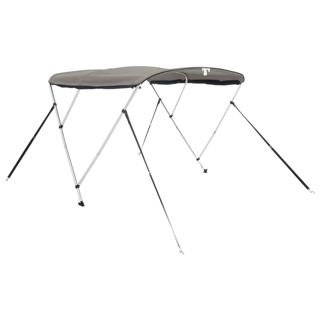vidaXL Bimini di Prua Pareti Laterali Rete 3 Archi 183x(170-182) x137cm, Bimini per imbarcazione, tendalino per Barca, Copertura per imbarcazione
