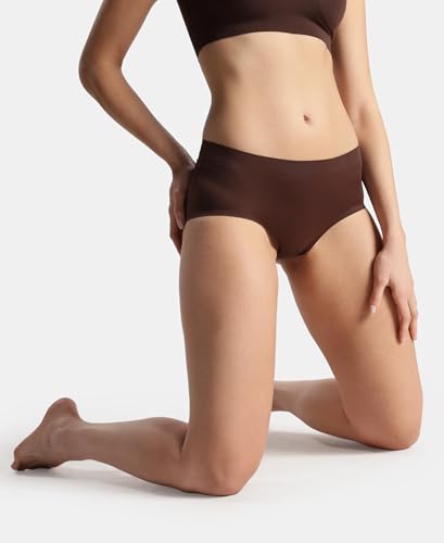 Image of Jockey 1827 Women's High Coverage Microfiber Nylon Elastane Stretch Mid Waist Hipster with No Visible Pantyline