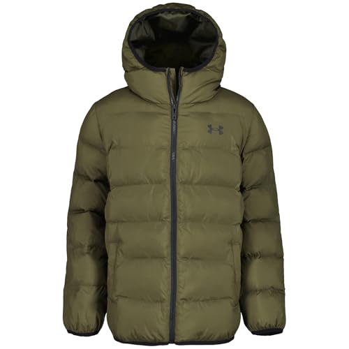 Image of Under Armour Boys Pronto Hooded Puffer Jacket, Lightweight & Water Repellent