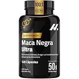 Maca Negra Ultra 50.000 mg (concentrado 100:1) - Vitalidad Masculina y Energía - con Extracto estandarizado, Zinc, B6 y Calcio - vegano, sin cafeína - 120 Cápsulas - Nyvos