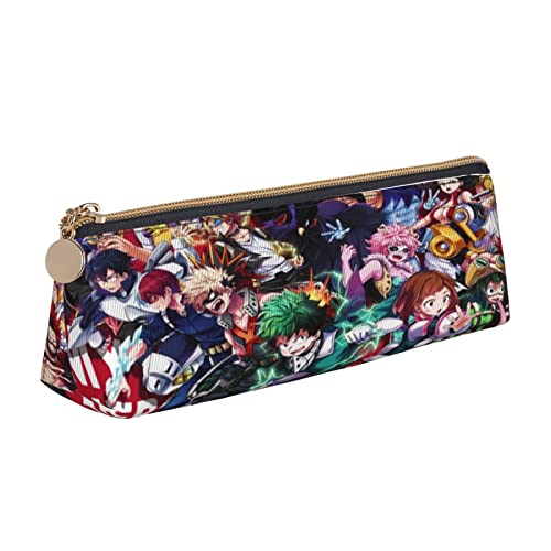 僕のヒーローアカデミア ペンケース 大容量 筆箱 多機能 おしゃれ レザー 革 ペンポーチ 男の子 女の子 子供 シンプル ツールペンケース 高校生 大学生 社会人用 中小学生