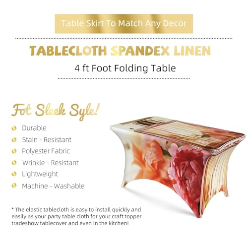 Nappe de table rectangulaire infroissable pour masquer les plis - 4