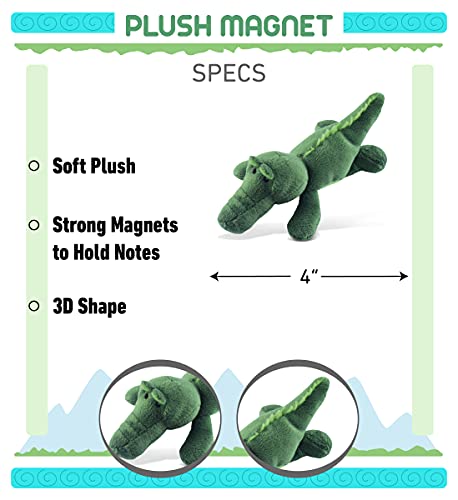 Imán de Peluche Cocodrilo Verde Puzzled 4" miniatura 2