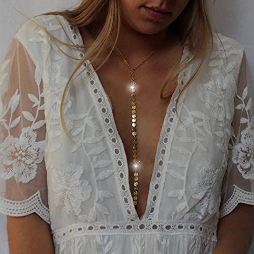 Chicque Sexy Body Chain Jewelry Gold Sequins Body Jewelry Layered Bikini Belly Waist Chain Party For Women #TOP2