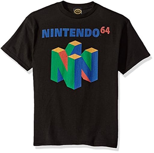 Nintendo Little Boys 64 N64 Logo Graphic - Camiseta, Color Negro | Ya disponible en tu tienda friki favorita! En mundofriki.es!