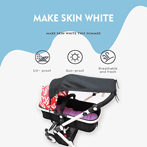 Nakazawa Baby Stroller Sunshade, Uv Protection Sunscreen, Universal Light Blocking, Sunshade Accessories,Protect Your Little One from Sun and Rain with Our High-View Stroller Shade Extender and Cover