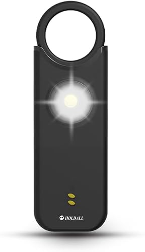 Alarma de seguridad personal para mujeres, sirena fuerte de 135 dB con luz estroboscópica, advertencia acústica, alarma de seguridad de emergencia