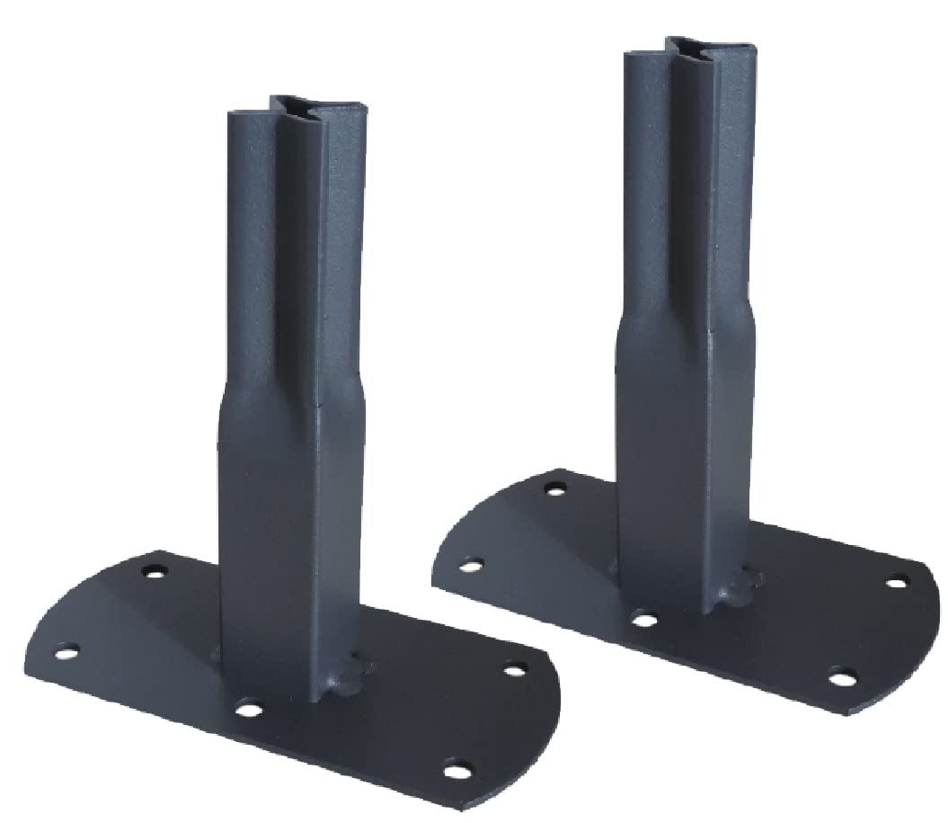 Louis Moulin Pack 2 Pieds Tube carré 25 à Visser 13x6x12 cm - Anthracite - Made in France