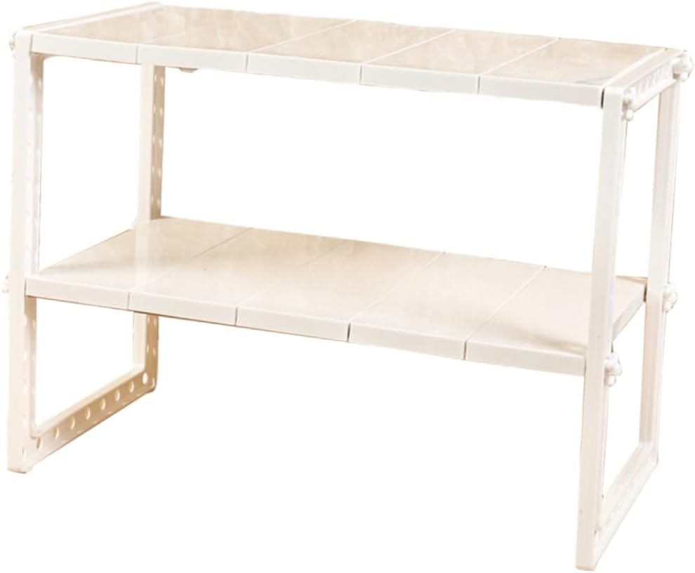 PRETYZOOM 1pc Stainless Steel under Sink Storage Rack Removable Organizer for Kitchen and Bathroom Versatile Shelf Unit for Spice and Cabinet Organization