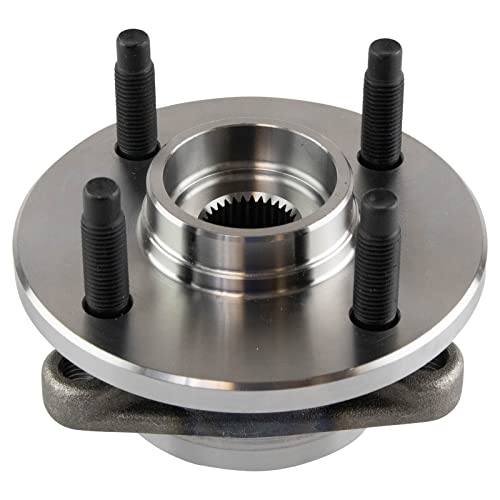 Image of TRQ Front Left and Right Wheel Bearing and Hub Assembly Set 2 Piece Compatible with 2005-2010 Chevrolet Cobalt Without ABS Brakes with 4 Lug Wheels 2003-2007 Saturn Ion 2007-2009 Pontiac G5