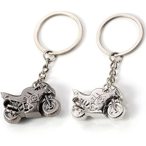 SIOPPKIK 2 piezas Mini Llavero creativo motocicleta elegante cromada motocicleta Cover