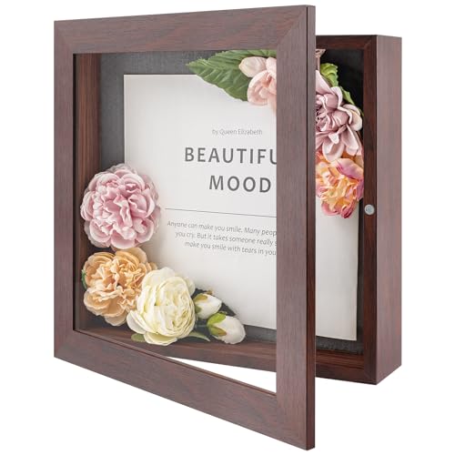 Golden State Art 11x11 Brown Shadow Box Frame 2-inch Depth