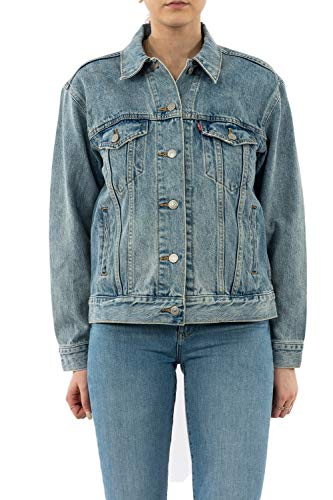 Levi's Damen Ex-Boyfriend Trucker Jeansjacke, Blau (For Real 0089), XS