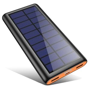 Feob Solar Powerbank 26800mAh, [2026 Upgrade Steuerungs-IC] Solar Ladegerät 2 USB Aufladen Externer Akku Handy Ladegerät Camping Outdoor Kompatibel iPhone 17/16/15, Samsung, Tablets usw