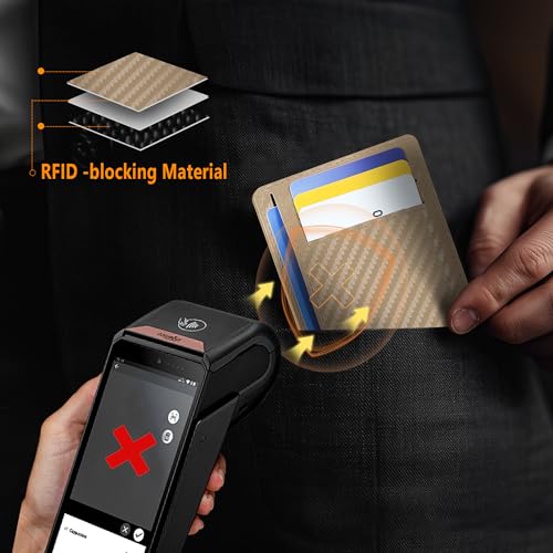 Image of Travelambo Slim Minimalist Wallet for Men, RFID Blocking Credit Card Holder, Front Pocket ID Card Case, Gifts for Men, Husband, Boyfriend, Teenage