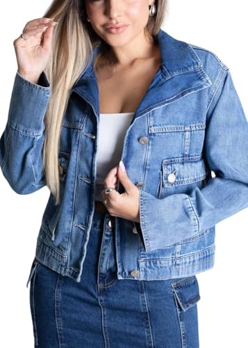 Jaqueta Jeans Sawary - 276512 - Azul médio G